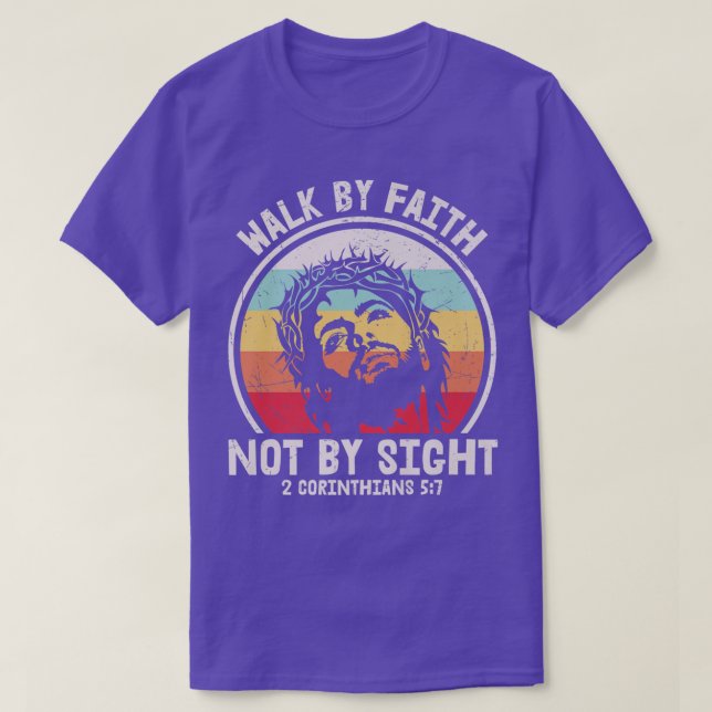 Gå efter tro inte efter Påsk Jesus Kristus T Shirt (Design framsida)