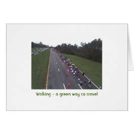 Gå - en grönt långt som reser OBS kort