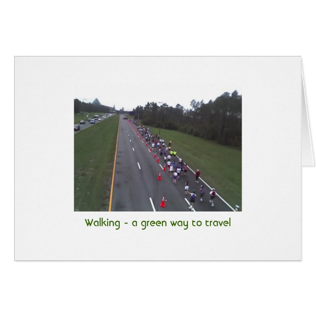 Gå - en grönt långt som reser OBS kort (Framsidan Horizontal)