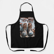 Gå en mile i mina skor - inspirationell Rustic