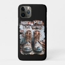 Gå en mile i mina skor - inspirationell Rustic