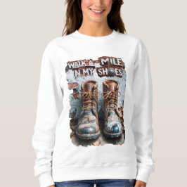 Gå en mile i mina skor - inspirationell Rustic T Shirt