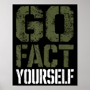 Gå fakta själv rolig militär stencil taktisk S Poster