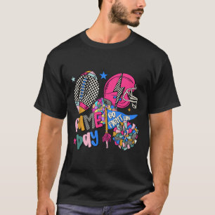 Gå Fight Vinn Touchdown Amerikansk Fotboll Matchda T Shirt