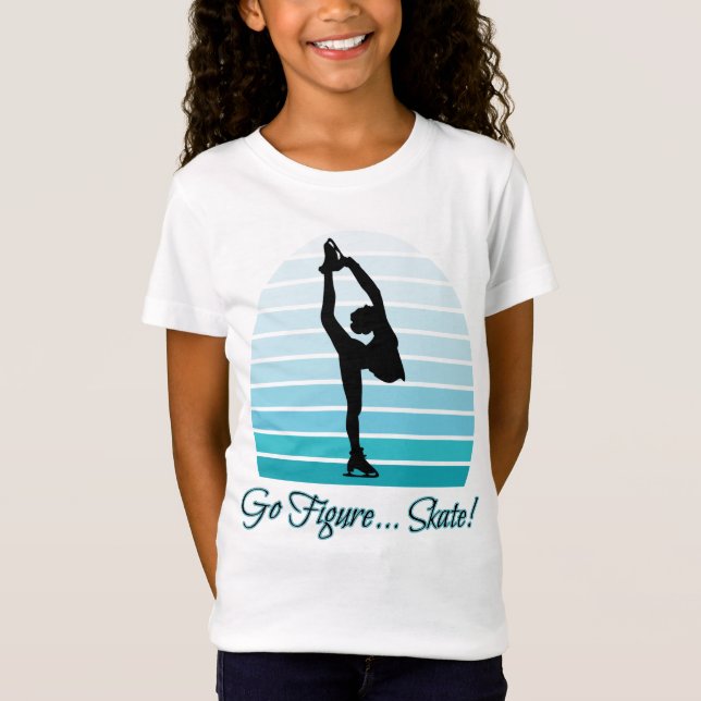 Gå Figur, Skate! - isfär - citattecken T-Shirt (Framsida)