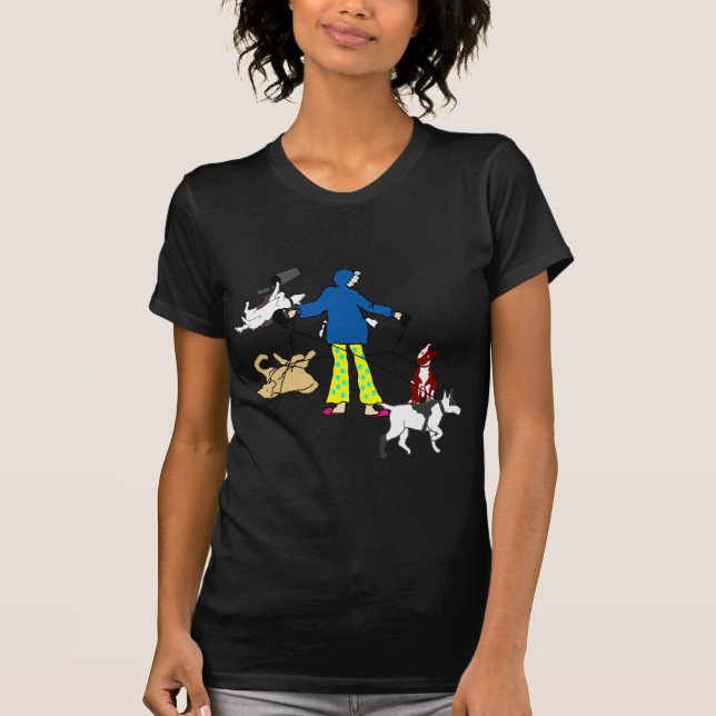 Gå Flyball hundar T Shirt (Framsida)