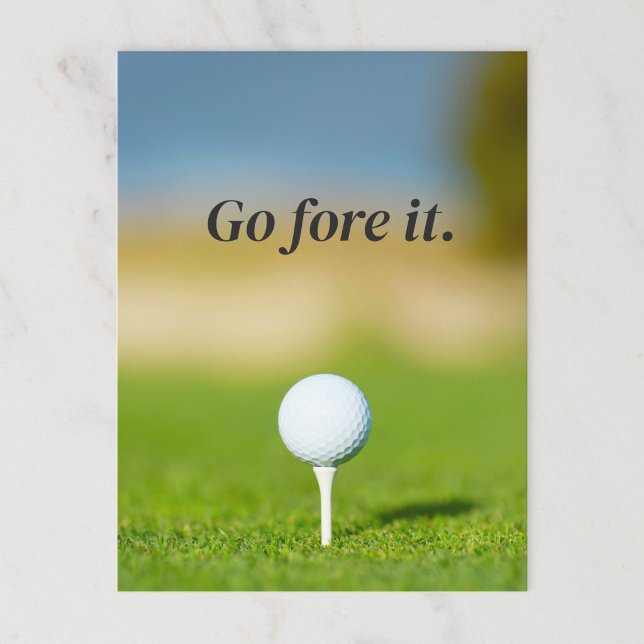 Gå För Det Golf Skämt Motivations Postkort Vykort (Skapare uppladdad)