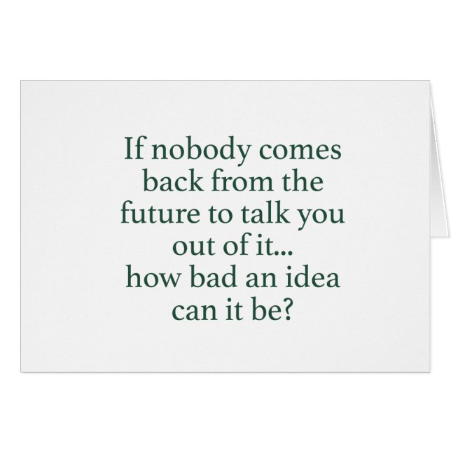 Gå för det! hälsningskort (Framsidan Horizontal)