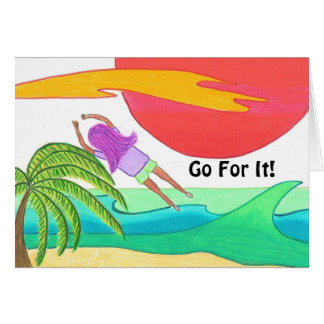 Gå för det! hälsningskort
