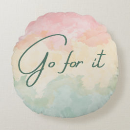 Gå för det rund kudde