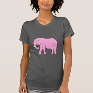Gå för elefant för baby rosa tee
