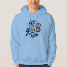 Gå för Goooal 2026 Inspirerande Sporttröja Hoodie