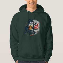 Gå för Goooal 2026 Inspirerande Sporttröja Hoodie