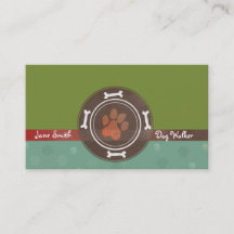 gå för hund & älsklings- sittavisitkortar