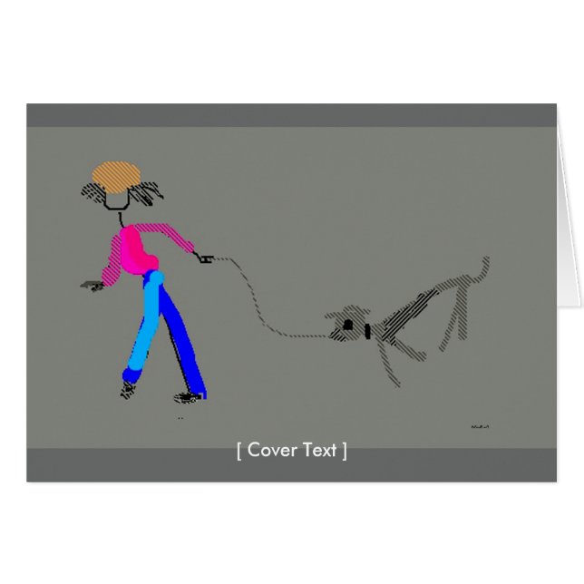 Gå för hund hälsningskort (Framsidan Horizontal)