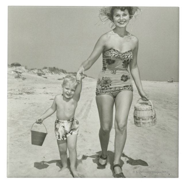 Gå för mor och för Son Kakelplatta (Framsidan)