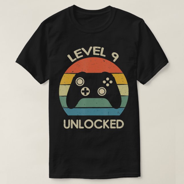 Ga för upplåst 9-dagars speldagskontroll - nivå 9 t shirt (Design framsida)