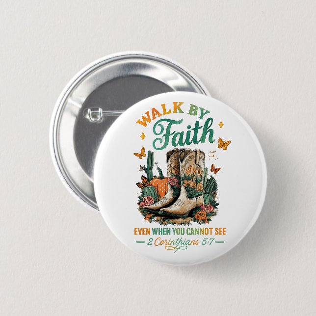 Gå förbi Faith... Knapp (Framsida & baksida)