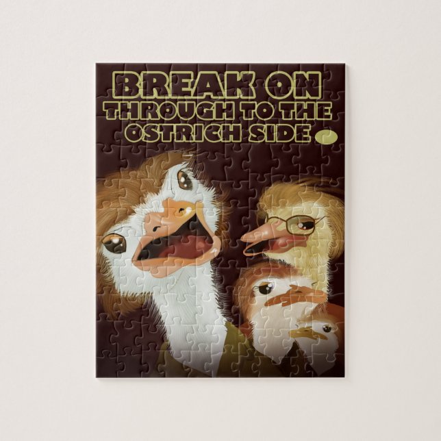 Gå fram till Ostrich Side Puzzle Pussel (Vertikal)
