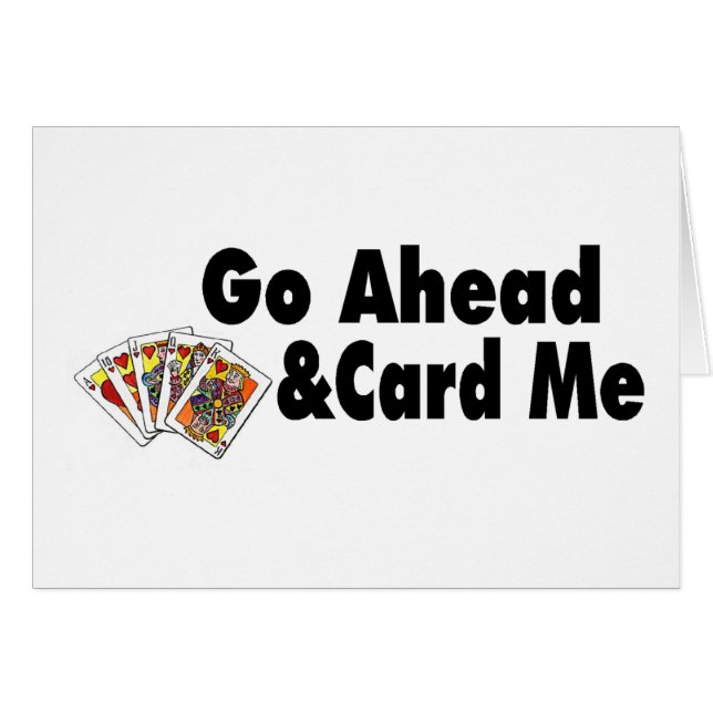 Gå framåt & Card mig Hälsningskort (Framsidan Horizontal)