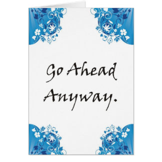 Gå framåt på något sätt hälsningskort