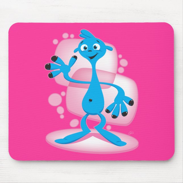 Gå! Gå! Googu! ™ (blåa) Mousepad Musmatta (Framsidan)