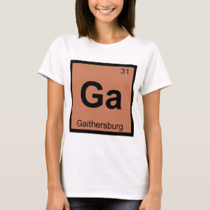 Ga - Gaithersburg Maryland Stad Kemisymbol T-shirt