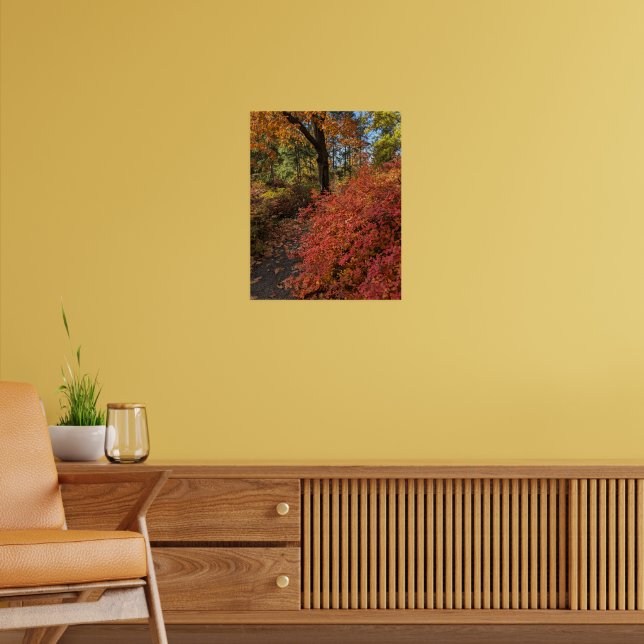 Gå genom en botanisk höstfärgspark poster (Vardagsrum 2)
