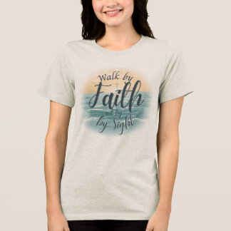 Gå genom tro inte genom syn Kristen Bibelvers I T Shirt