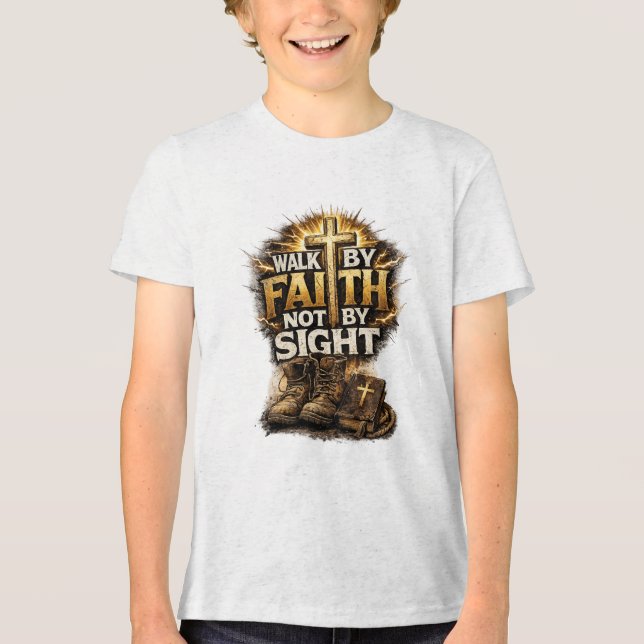 Gå genom tro, inte genom syn t shirt (Framsida)