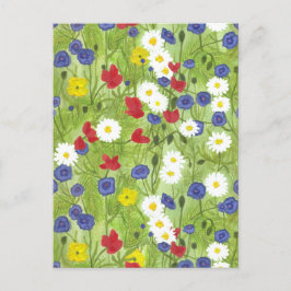 Gå genom Wildblommor Vykort