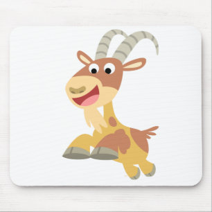 Gå, Goat! (söt tecknad get) Mousepad Musmatta