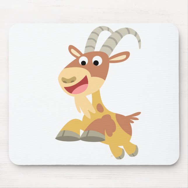 Gå, Goat! (söt tecknad get) Mousepad Musmatta (Framsidan)