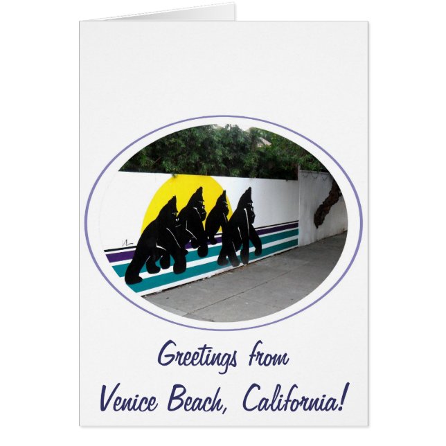 Gå Gorillas! Hälsningskort (Framsidan)