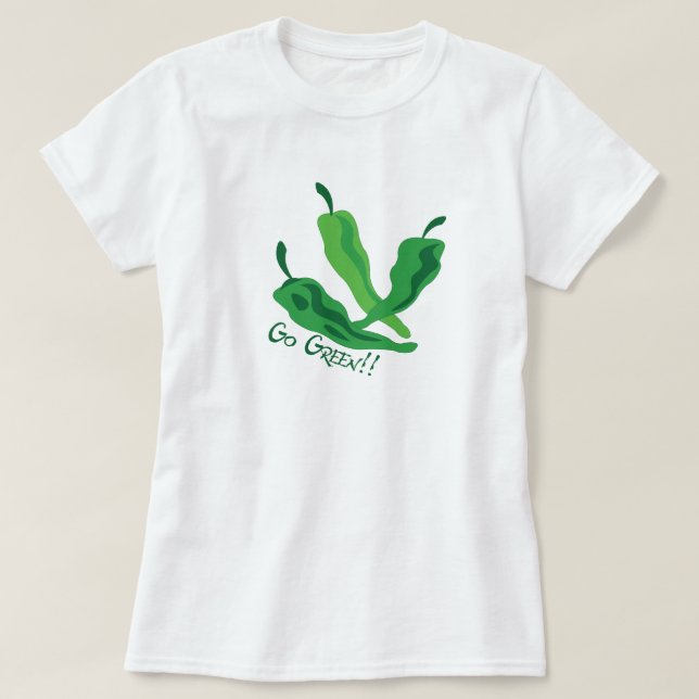 Gå Green! Chile paprika Tee Shirt (Design framsida)