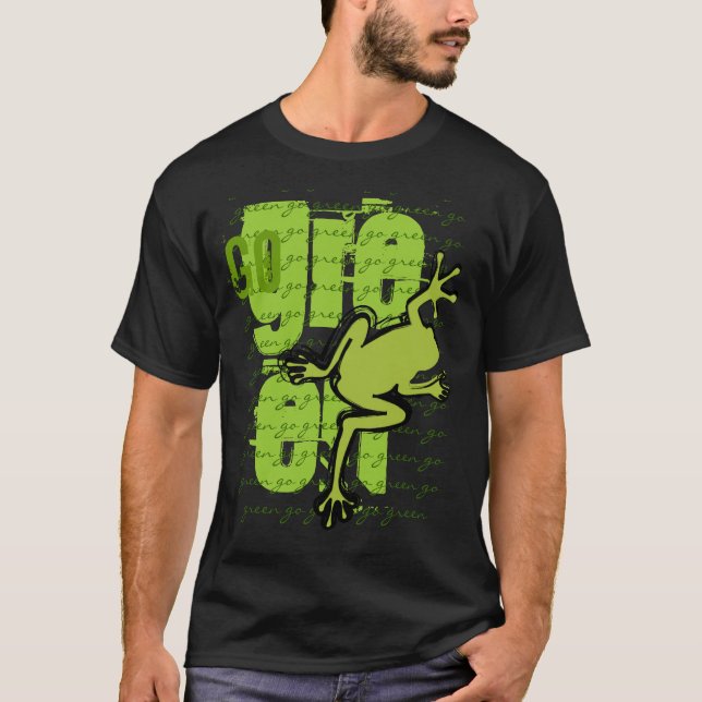 Gå Green Frog T-Shirt (Framsida)