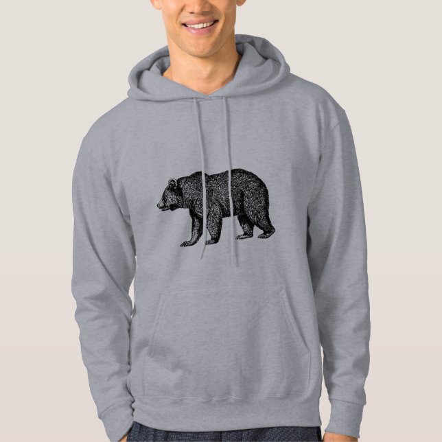 Gå Grizzlybjörnen Hoodie (Framsida)