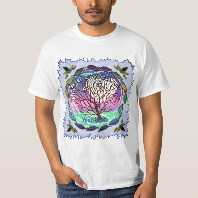 Gå grön Återvinna T-Shirt (Framsida)