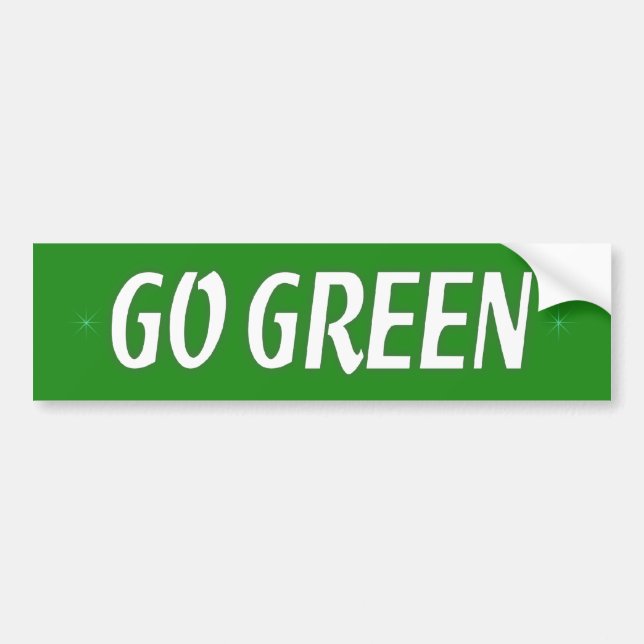 Gå grön bildekal (Framsidan)