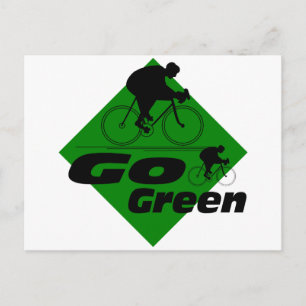 Gå Grön Cykel Vykort