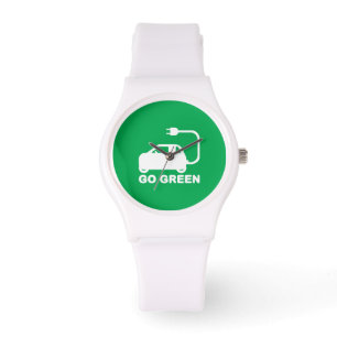 Gå grön ~ Drive Electric Cars Armbandsur