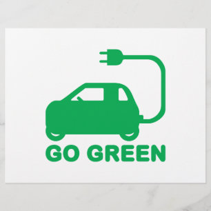 Gå grön ~ Drive Electric Cars Reklamblad
