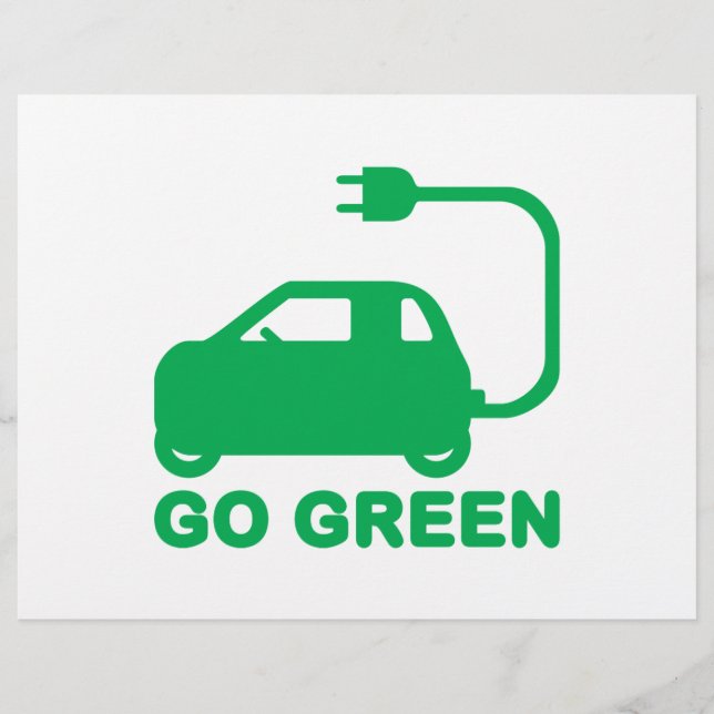 Gå grön ~ Drive Electric Cars Reklamblad (Framsidan)