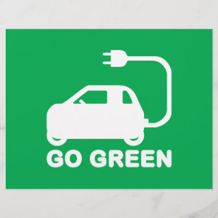Gå grön ~ Drive Electric Cars Reklamblad