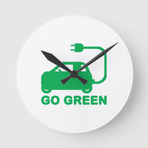 Gå grön ~ Drive Electric Cars Rund Klocka