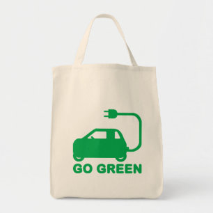 Gå grön ~ Drive Electric Cars Tygkasse