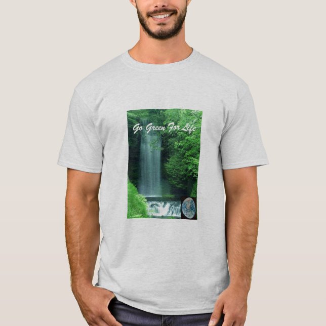 Gå grön för livet t shirt (Framsida)