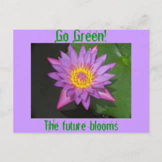 Gå grön! Framtidens blommor Vykort