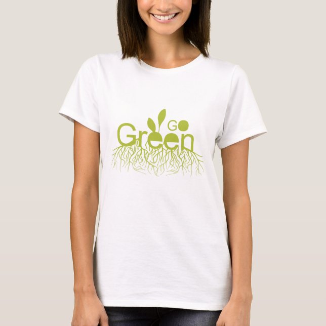 Gå grön T-shirt/Earth Day T-shirt (Framsida)
