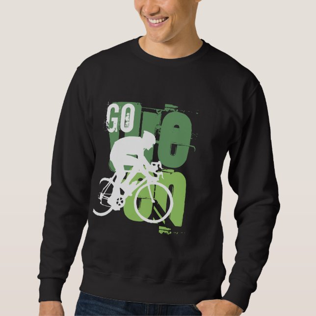 Gå grön T-Shirt Lång Ärmad Tröja (Framsida)